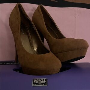 TOP Moda Women's Brown Platform Heels